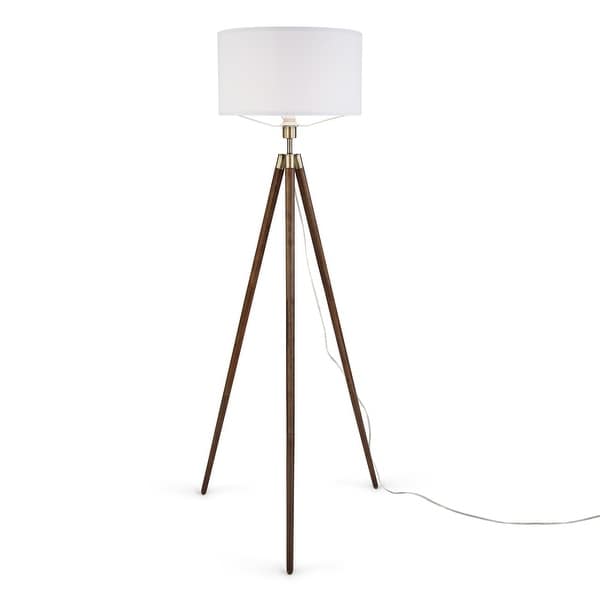 BEAUTIFUL TRIPOD FLOOR LAMP NAUTICAL ADJUSTABLE TRIPOD WOODEN STAND